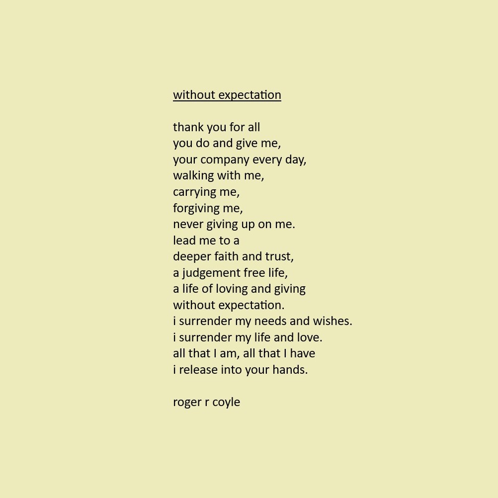 without expectation